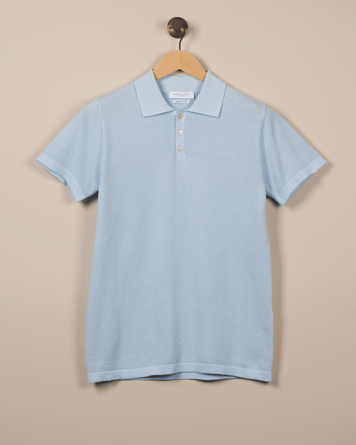 Bomull Pique - Lys blå