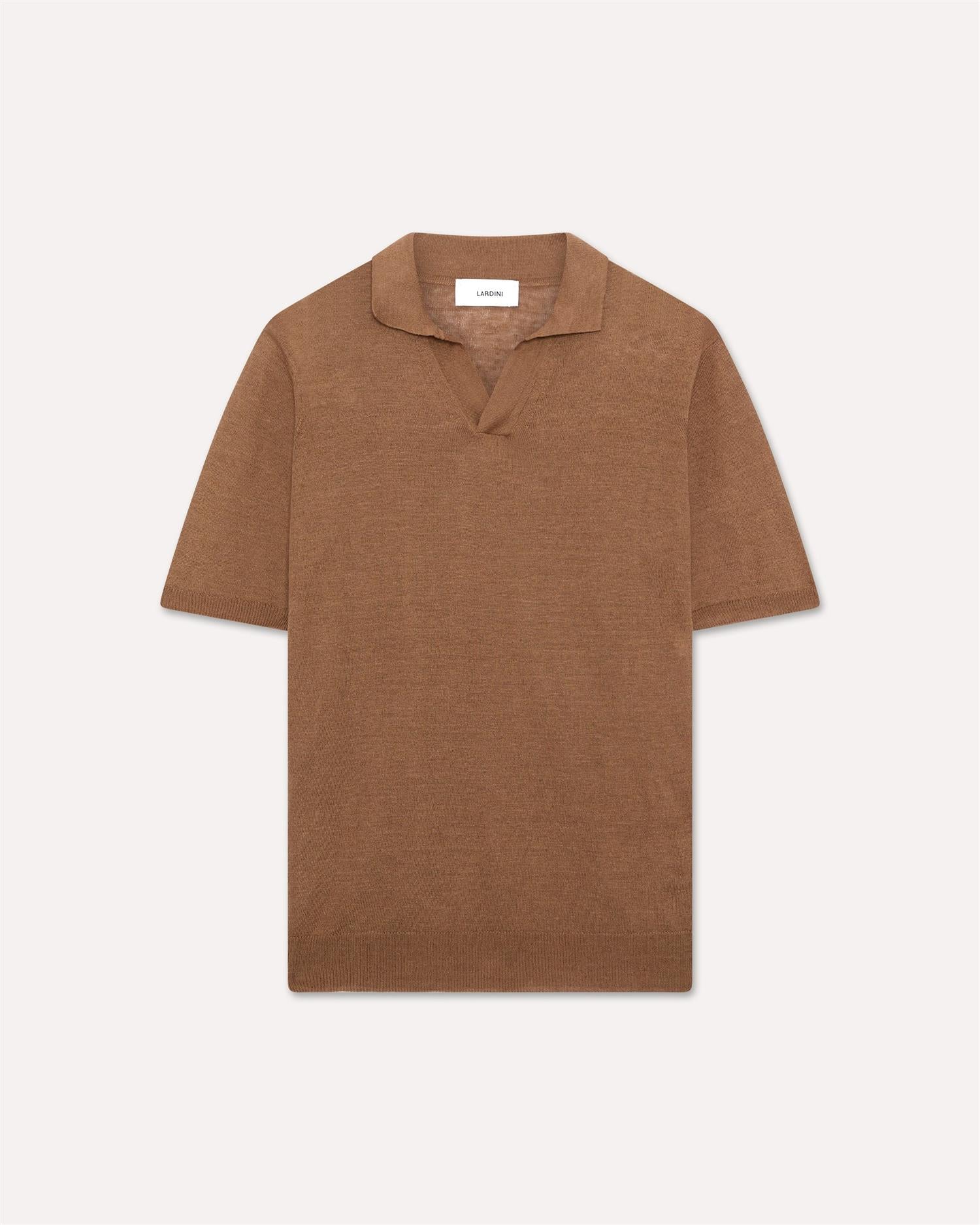 Lin/Bomull Pique - Brun