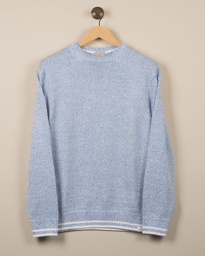 Crew Neck Piuma Bomull Genser - Lys blå