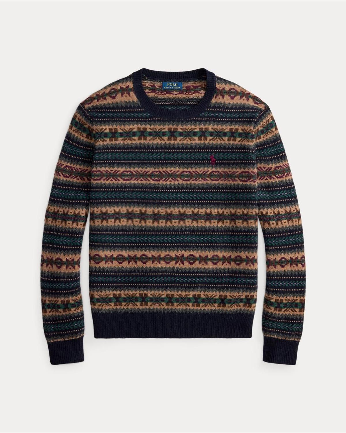 Crewneck med Fair Isle mønster -