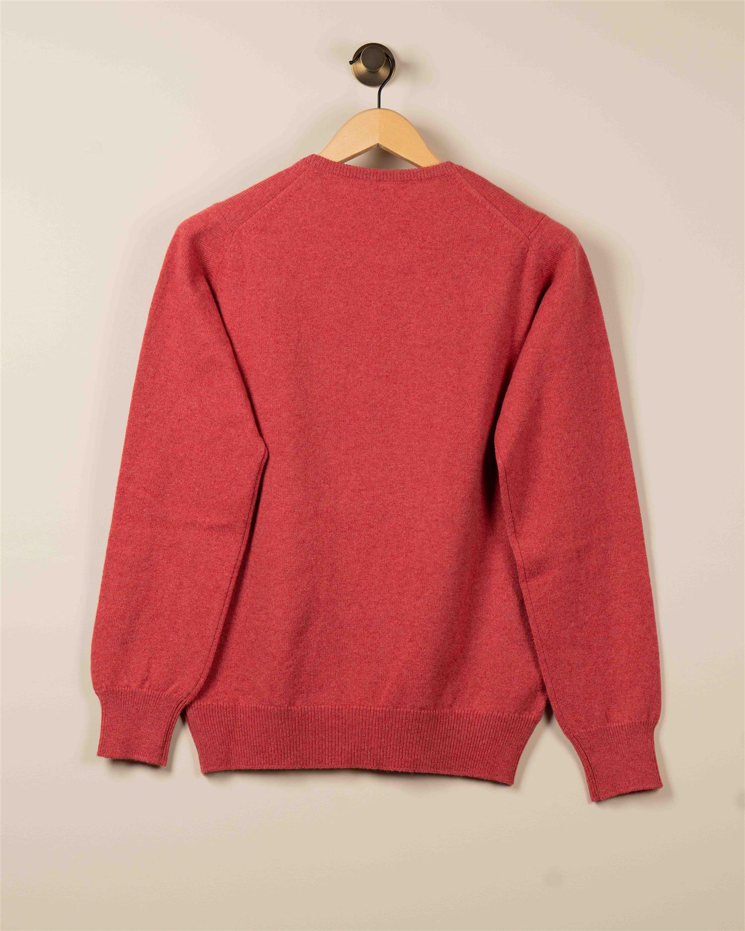 Rundhals Genser - Mørk Rosa