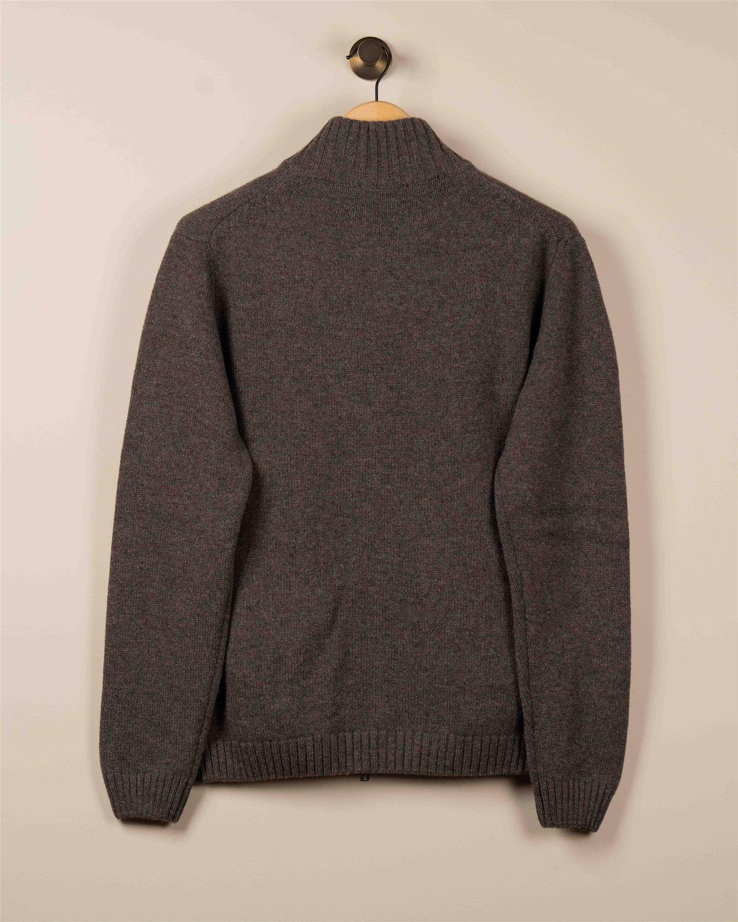 Full Zip Cardigan - Brun