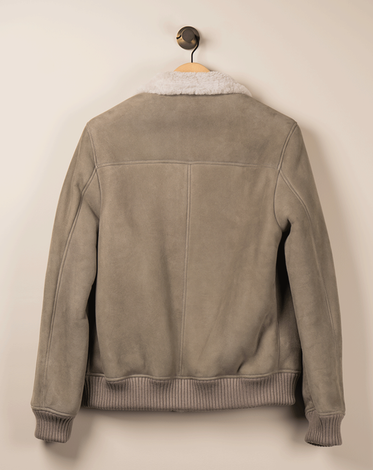 Kort skinnjakke - Lys brun