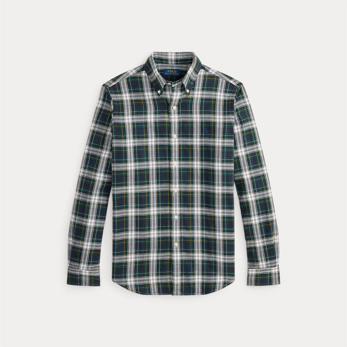 Rutet Oxford Skjorte - Krem/Navy