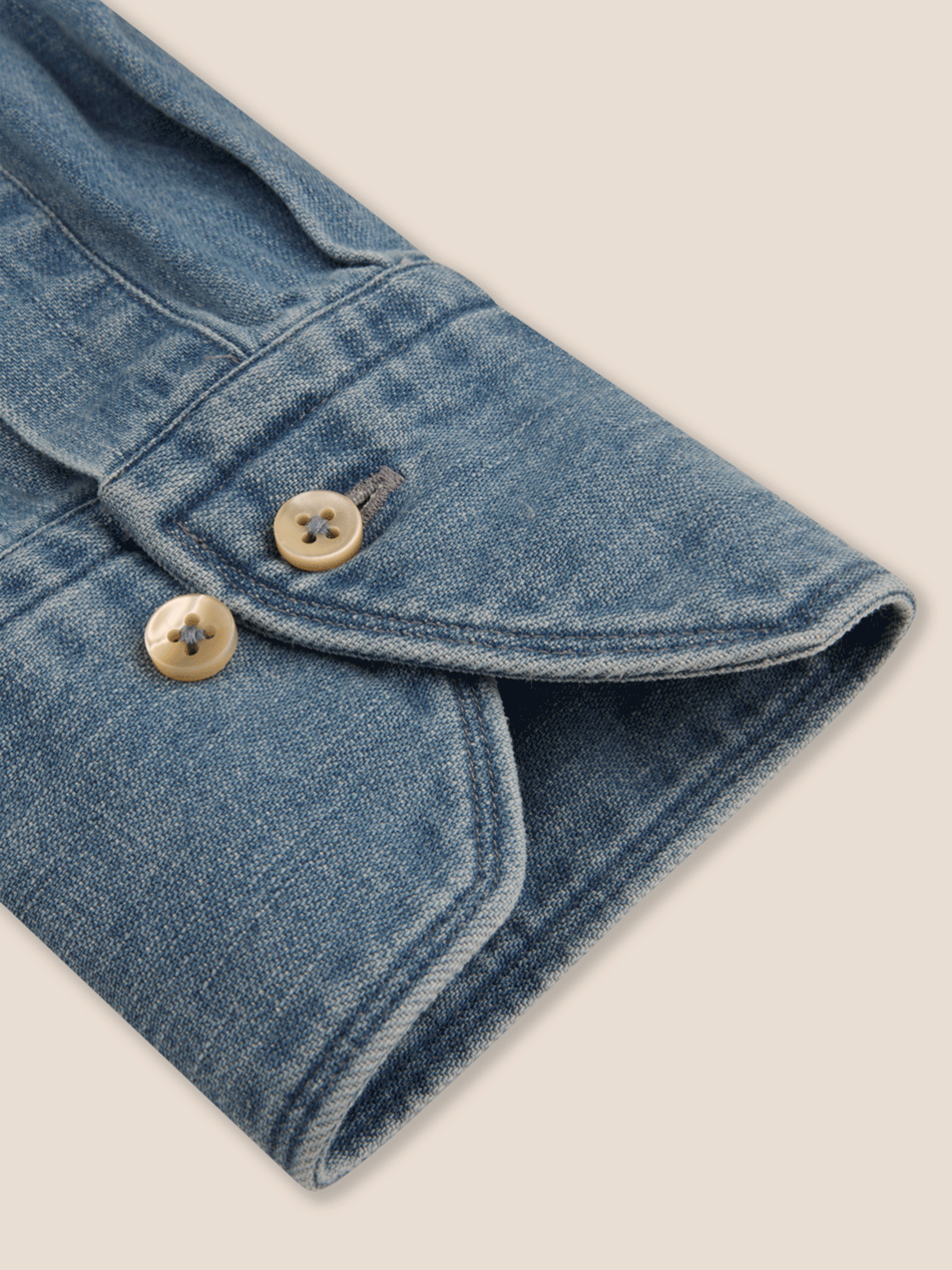 Denim Skjorte m/Lommer