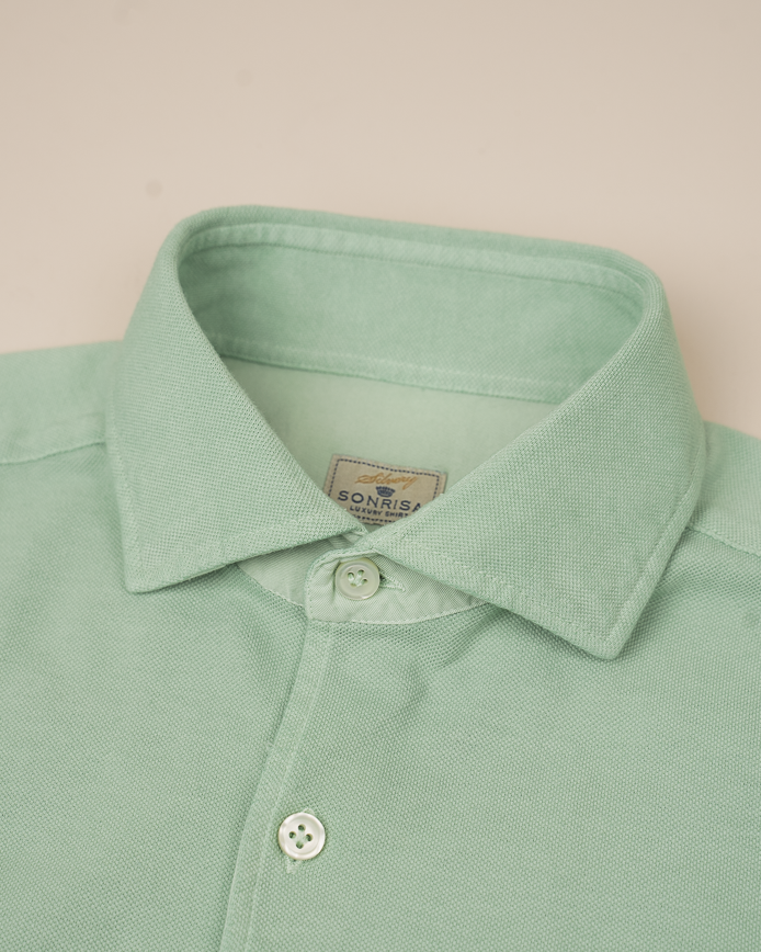 Pique Skjorte - Grønn