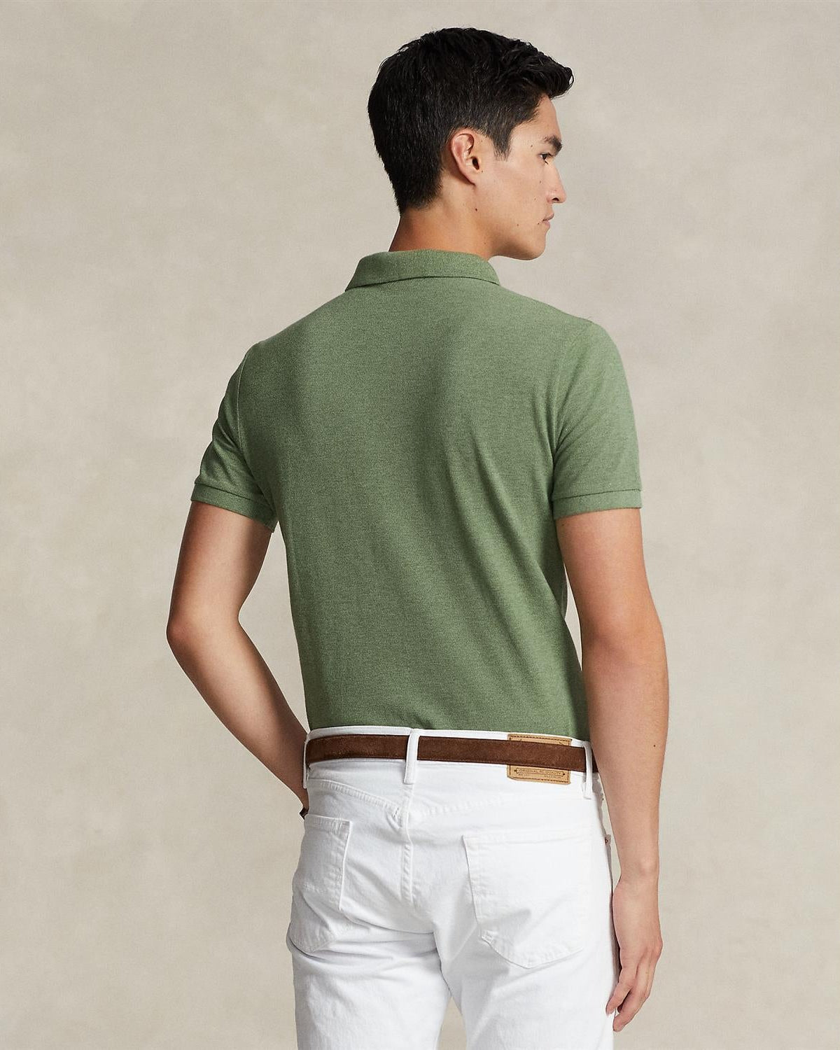 Custom Slim Fit Polo Oliven