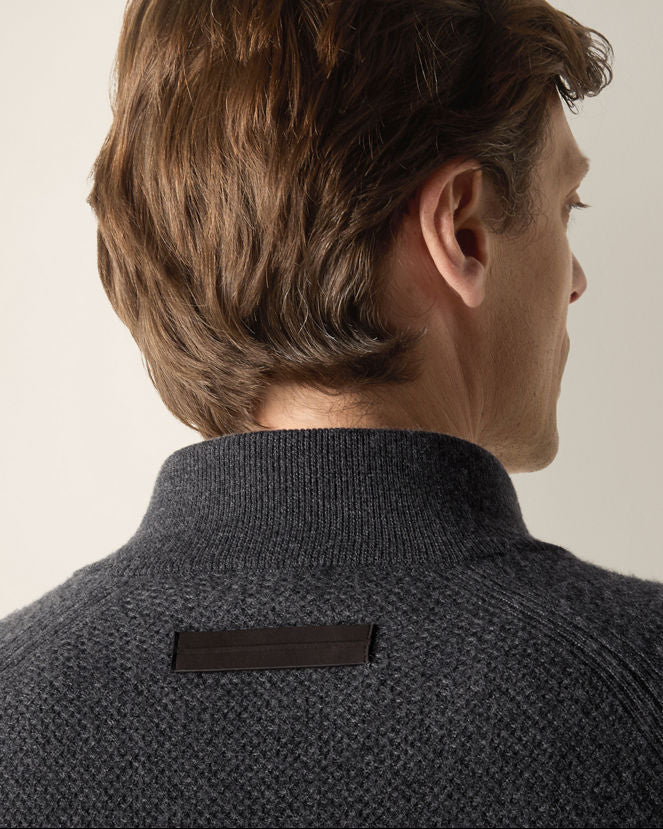 Mélange Oasi Cashmere Zip - Grå