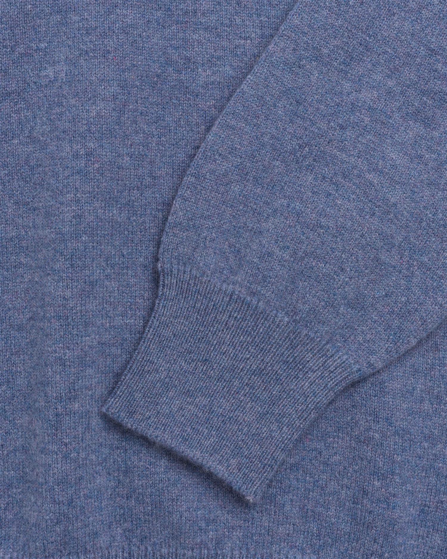 V-hals Genser - Lyseblå