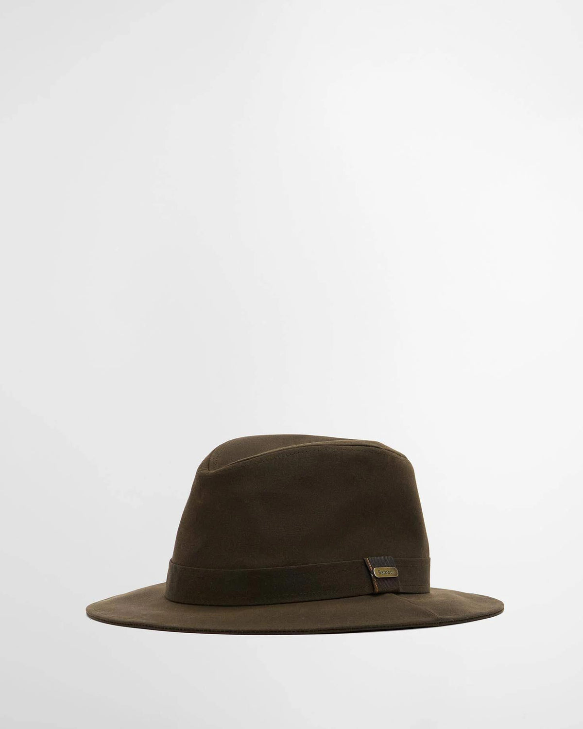Fedora hatt i vokset bomull - Oliven
