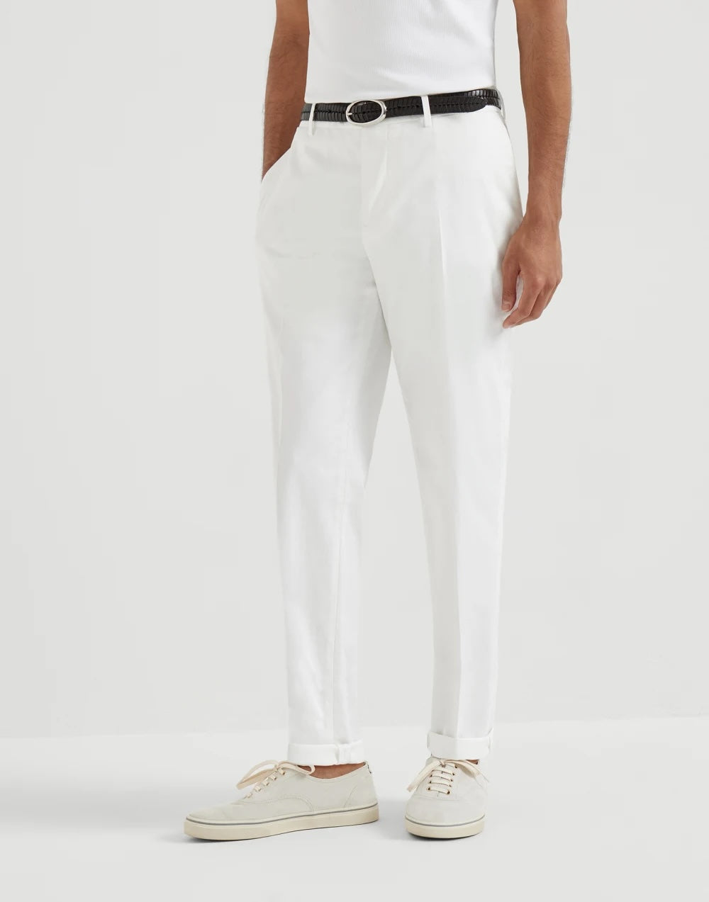 Garment-Dyed Pima-bomullsgabardin Chinos