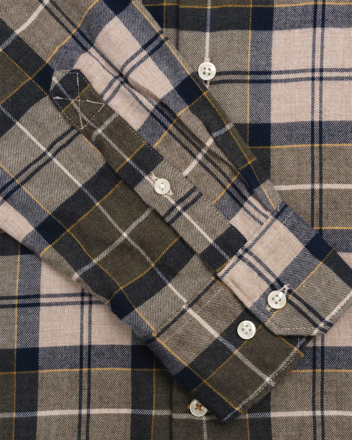 Rutet Flanell Skjorte - Beige