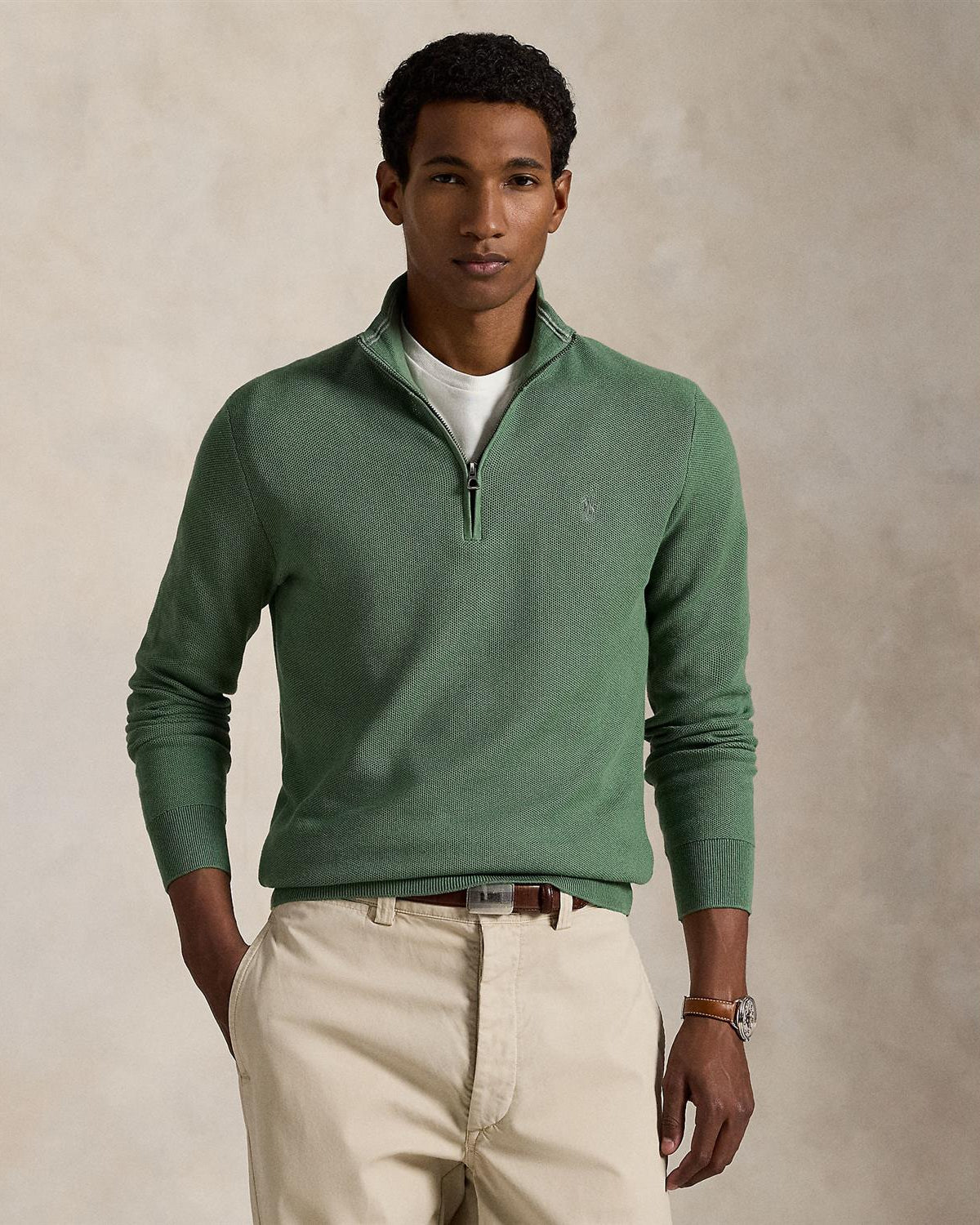 Half Zip - Grønn