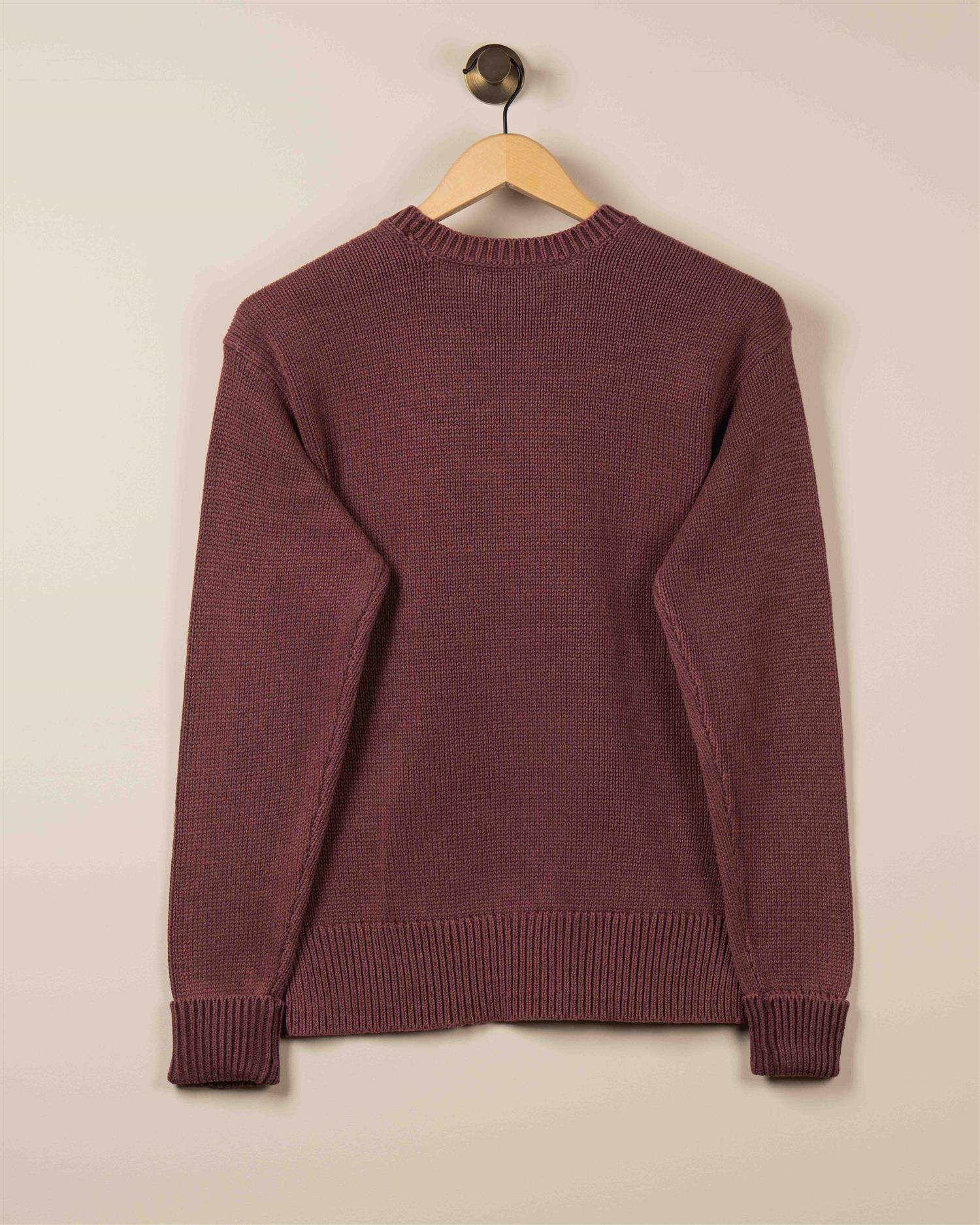 Bomull Rundhals - Burgunder