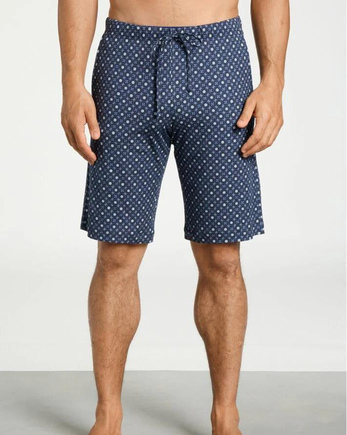 Småmønstret Pyjamas Shorts - Navy