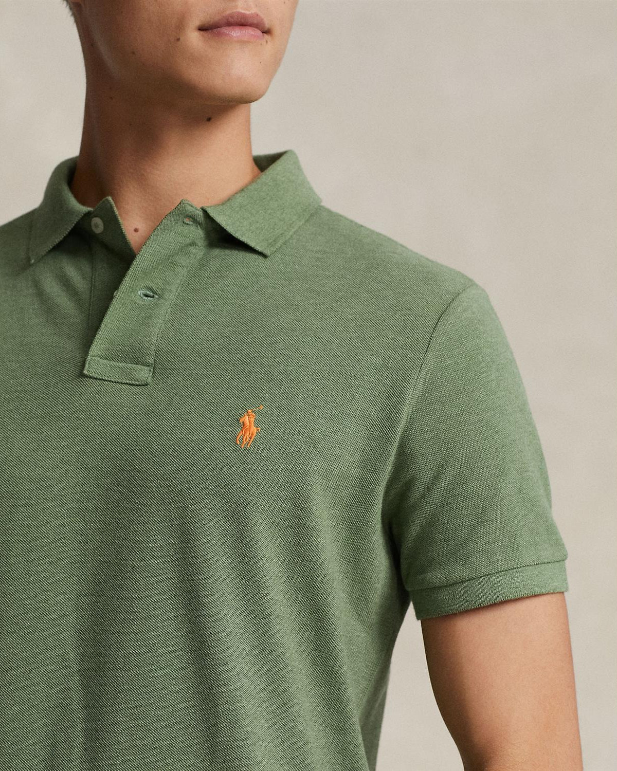 Custom Slim Fit Polo Oliven