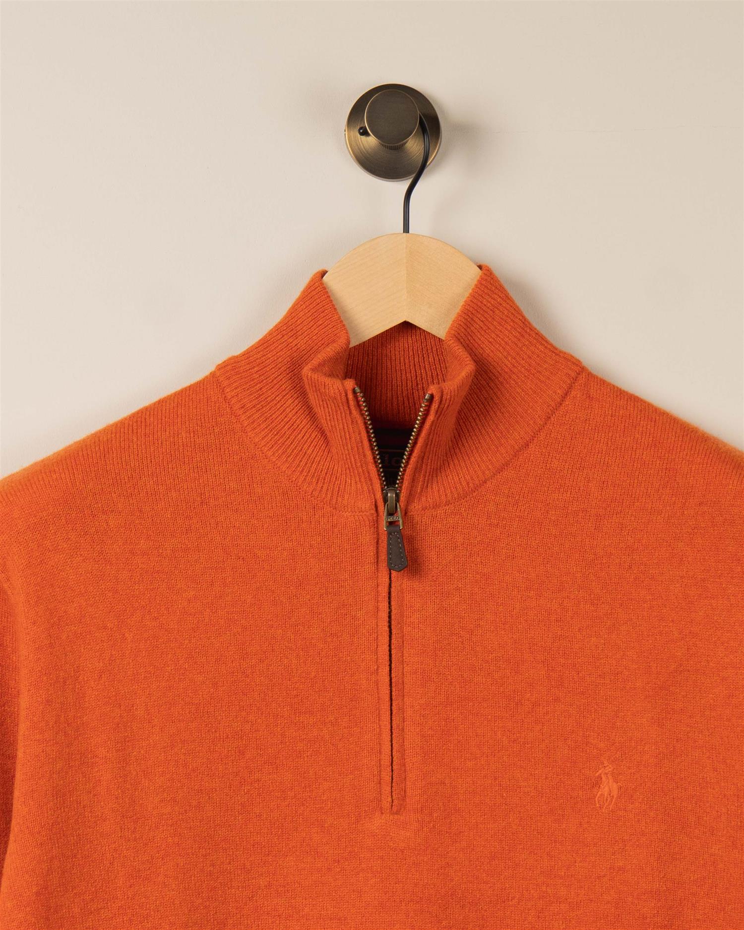 Rustikk Merino Half Zip - Orange