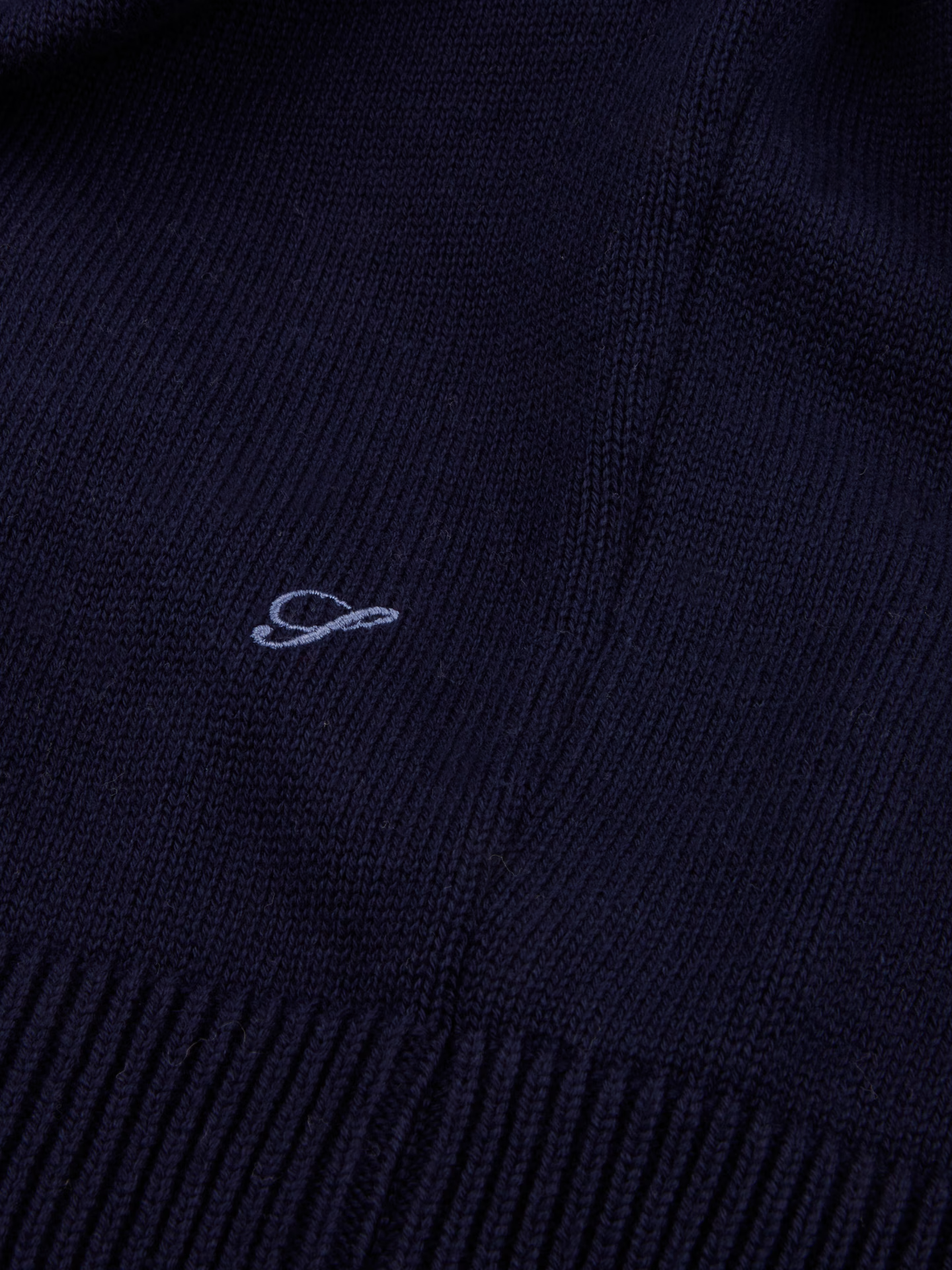 Rundhals Genser Bomull - Navy