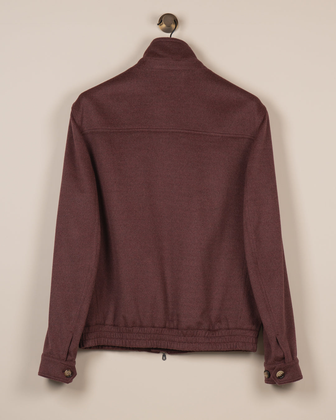 Beaver Cloth Bomber Jacket - Burgunder