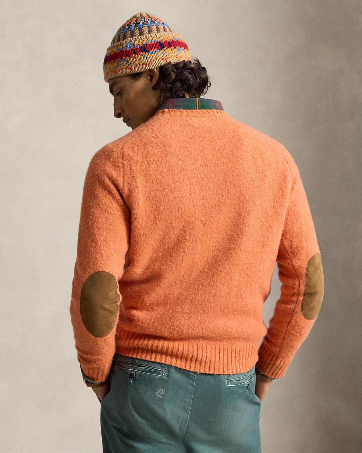 Crewneck genser ull/kasjmir - Oransje