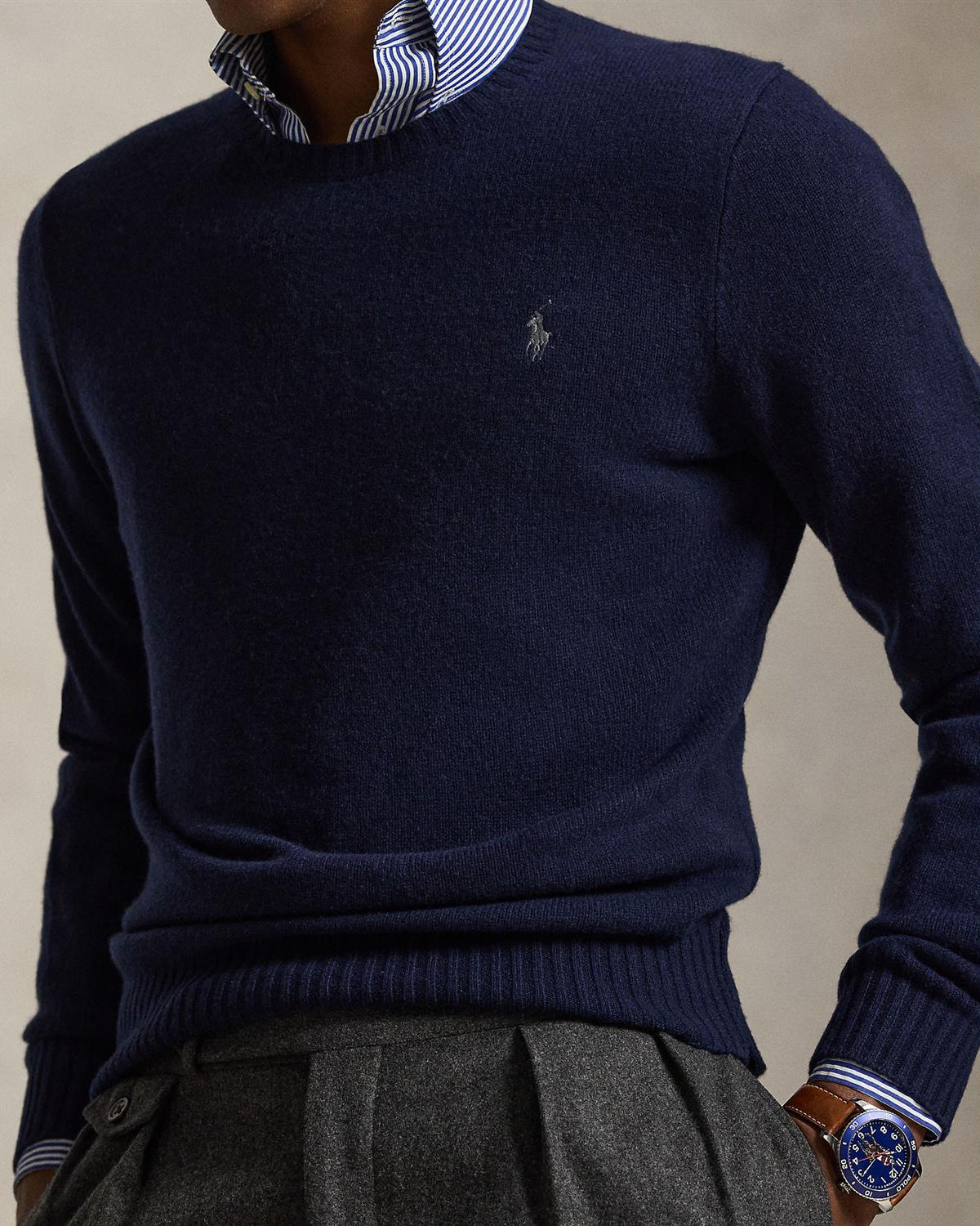 Genser Ull/Cashmir - Navy