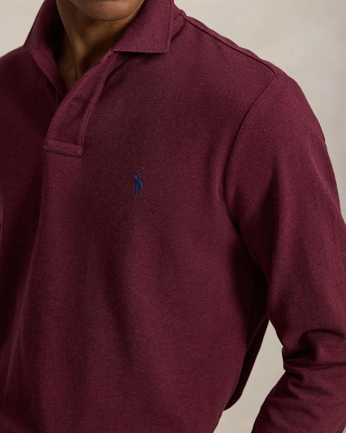 Mesh Polo - Burgunder