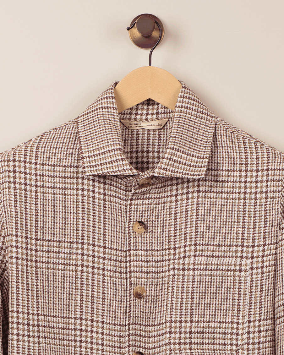 Overshirt Ruter - Brun/rød