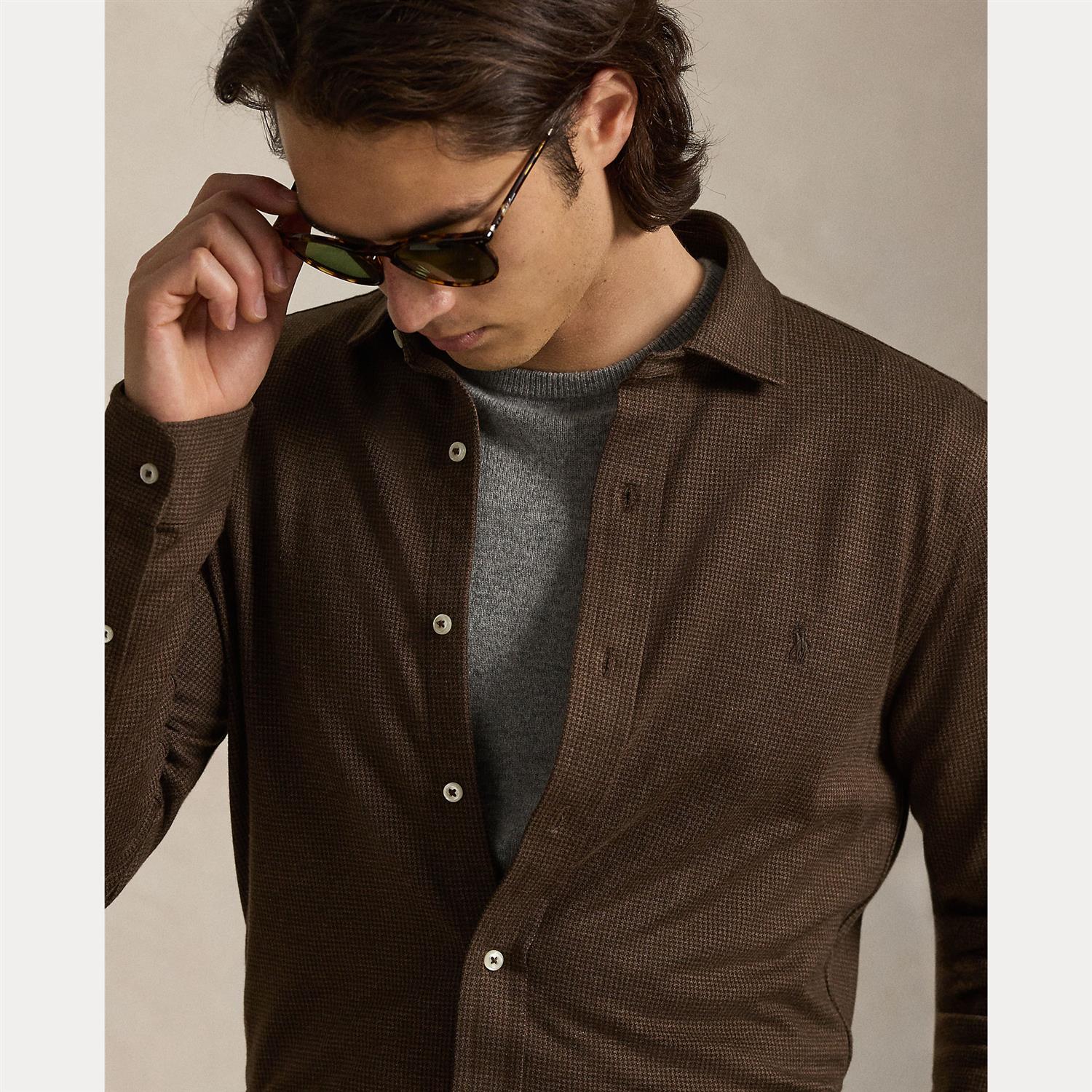 Jersey Skjorte - Brun