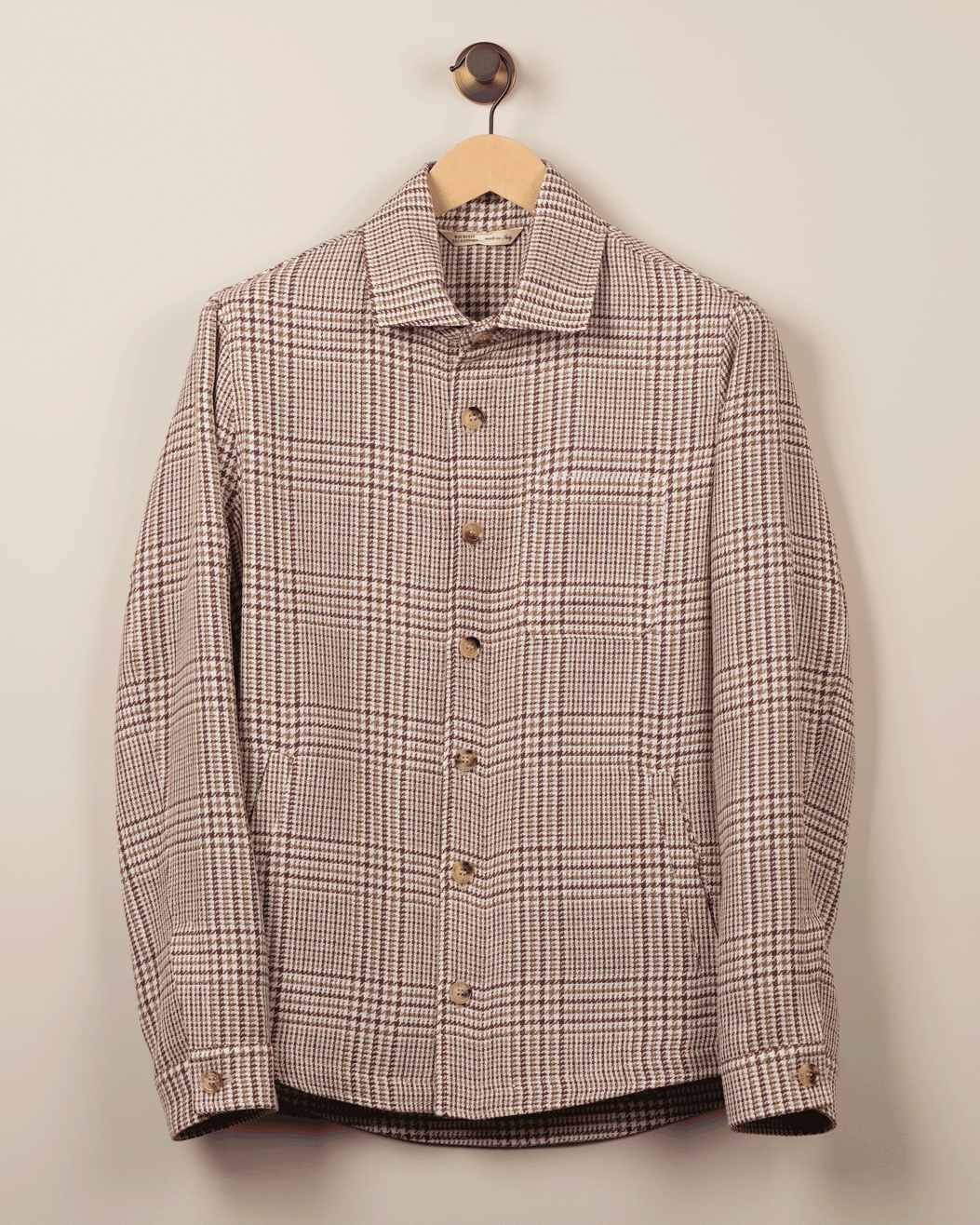 Overshirt Ruter - Brun/rød