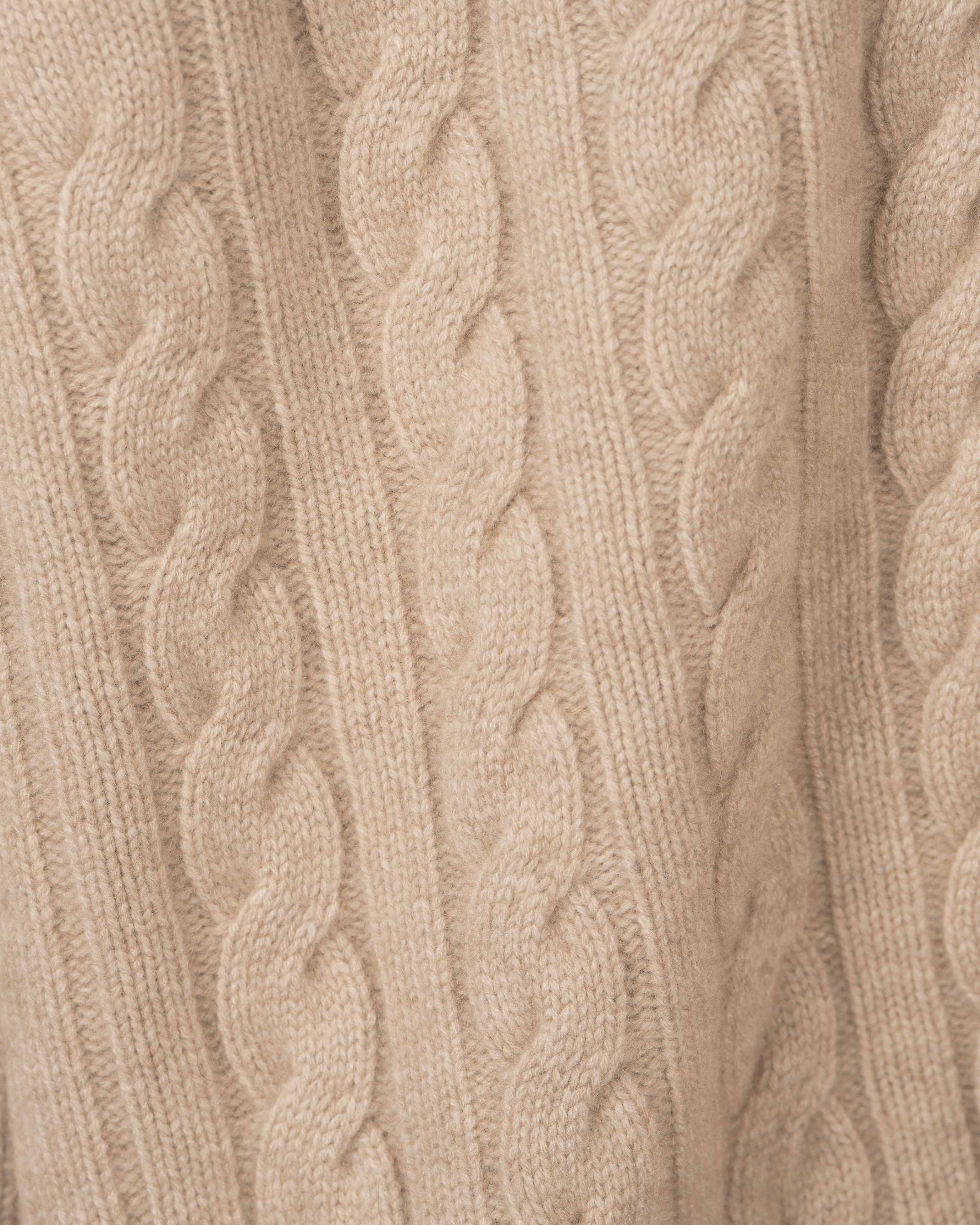 Kashmir Full-Zip Flette Jakke - Beige