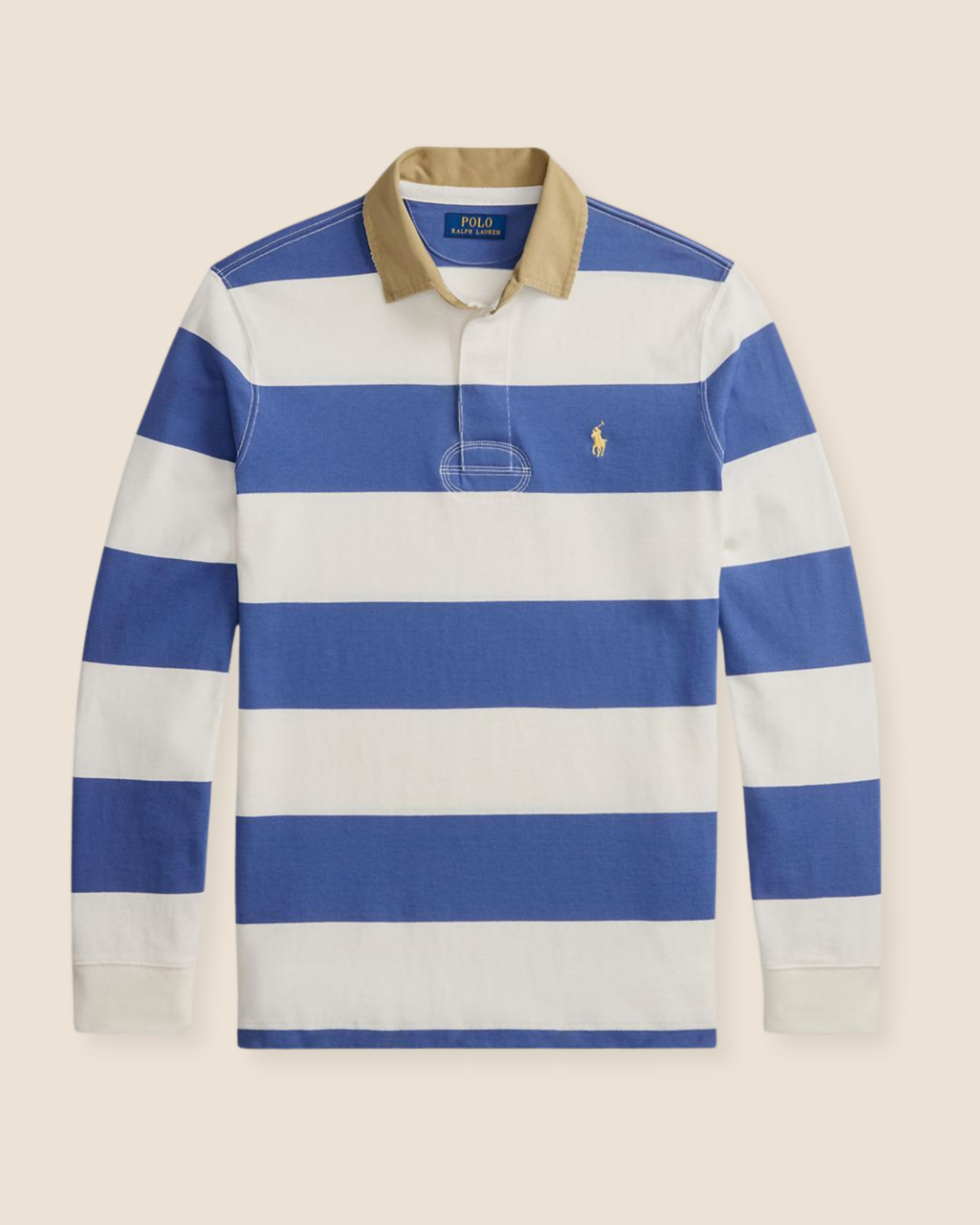 Stripet Rugby - Blå/Krem