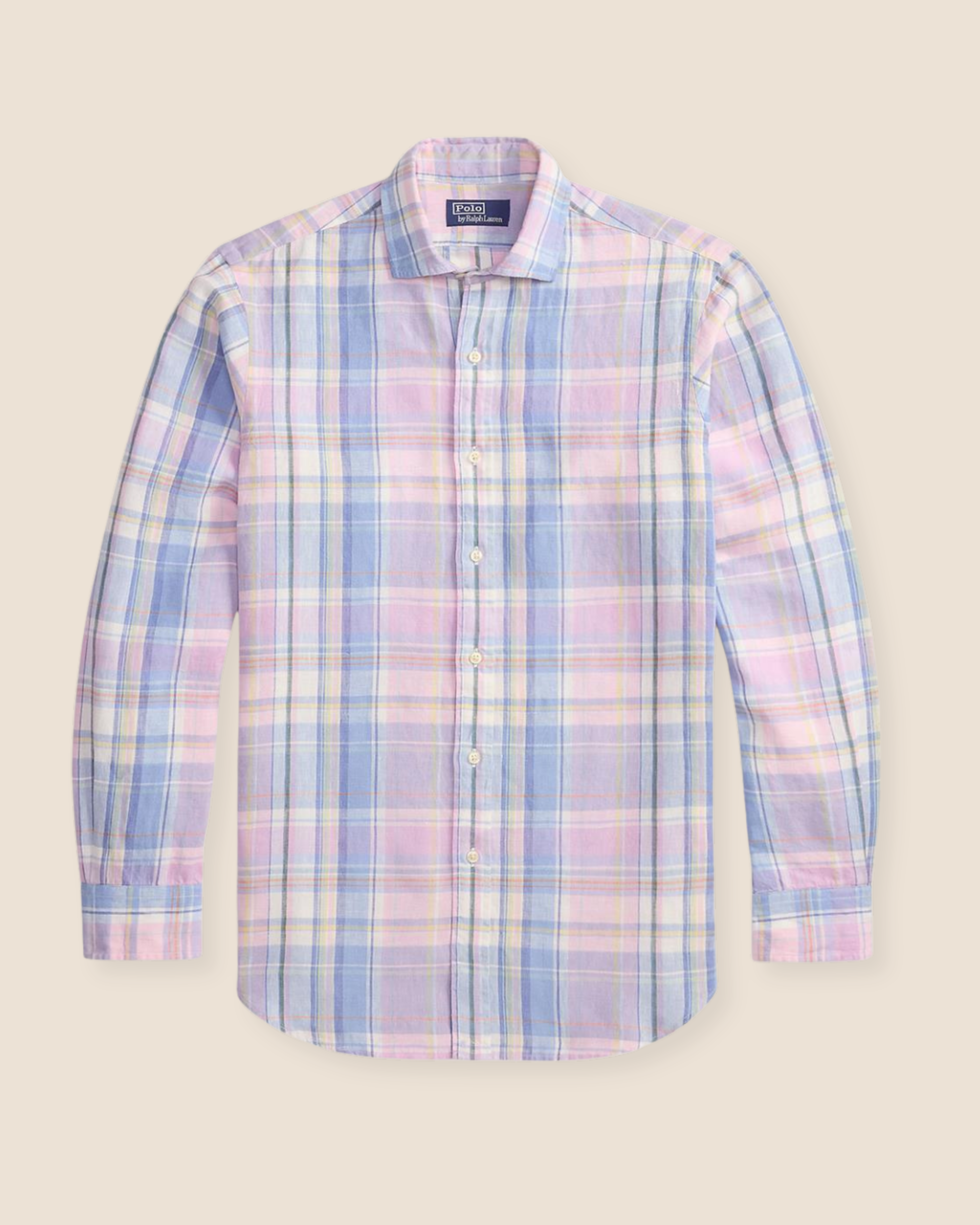 Lin Skjorte Rutet - Rosa