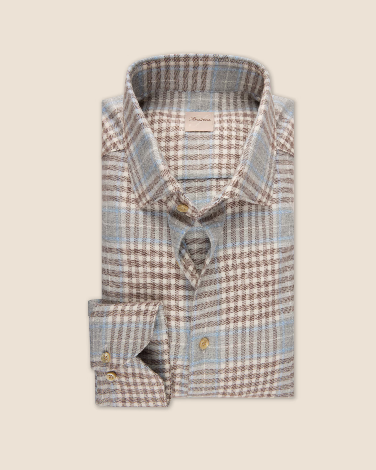 Flanellskjorte Regular - Beige