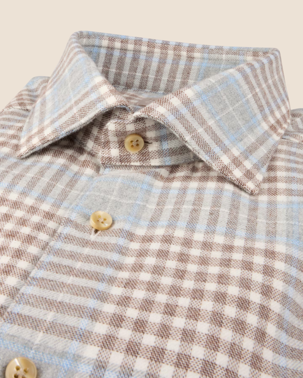 Flanellskjorte Regular - Beige