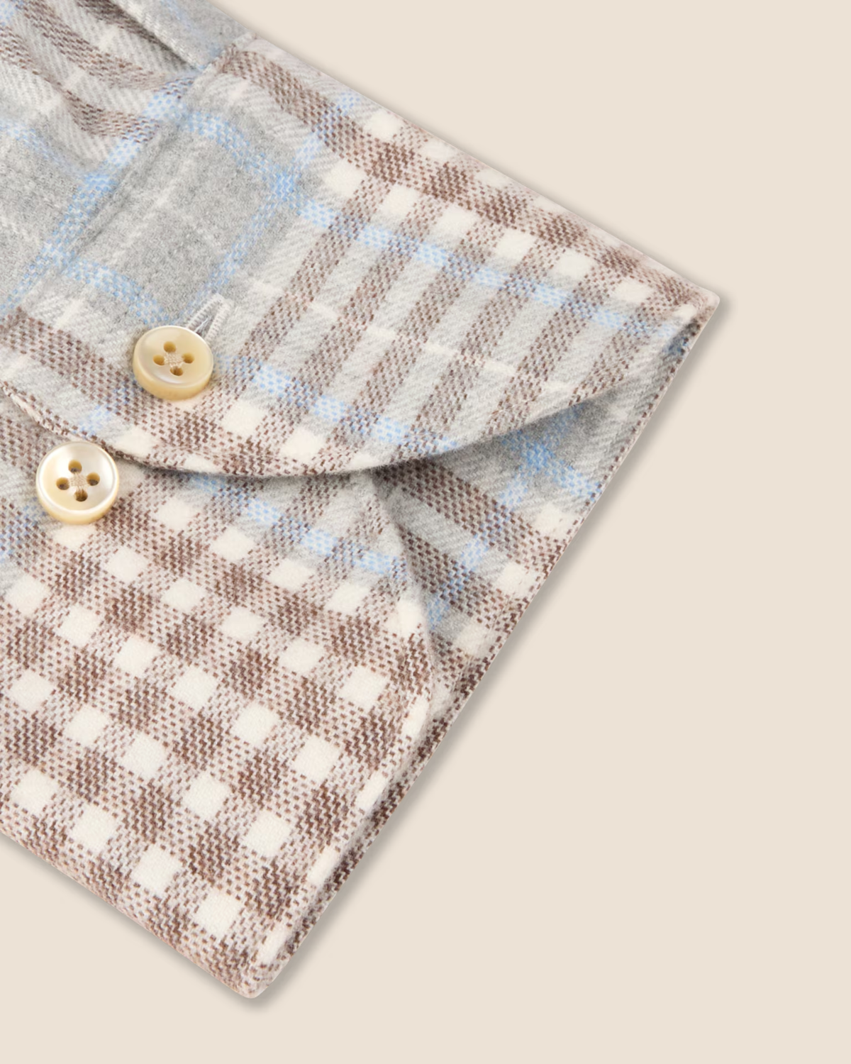 Flanellskjorte Regular - Beige