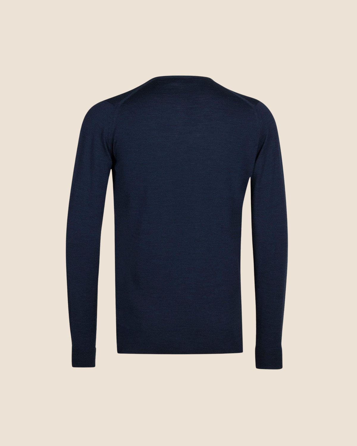 Marcus crewneck i merinoull - Marineblå