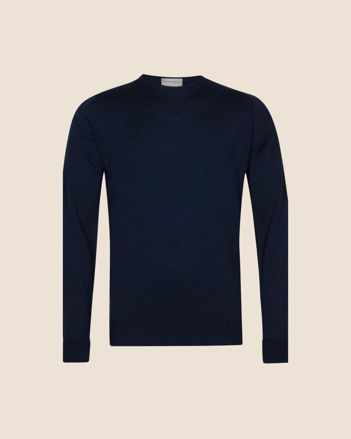 Marcus crewneck i merinoull - Marineblå