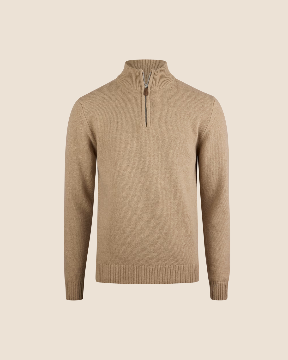 Merino Half-Zip - Beige