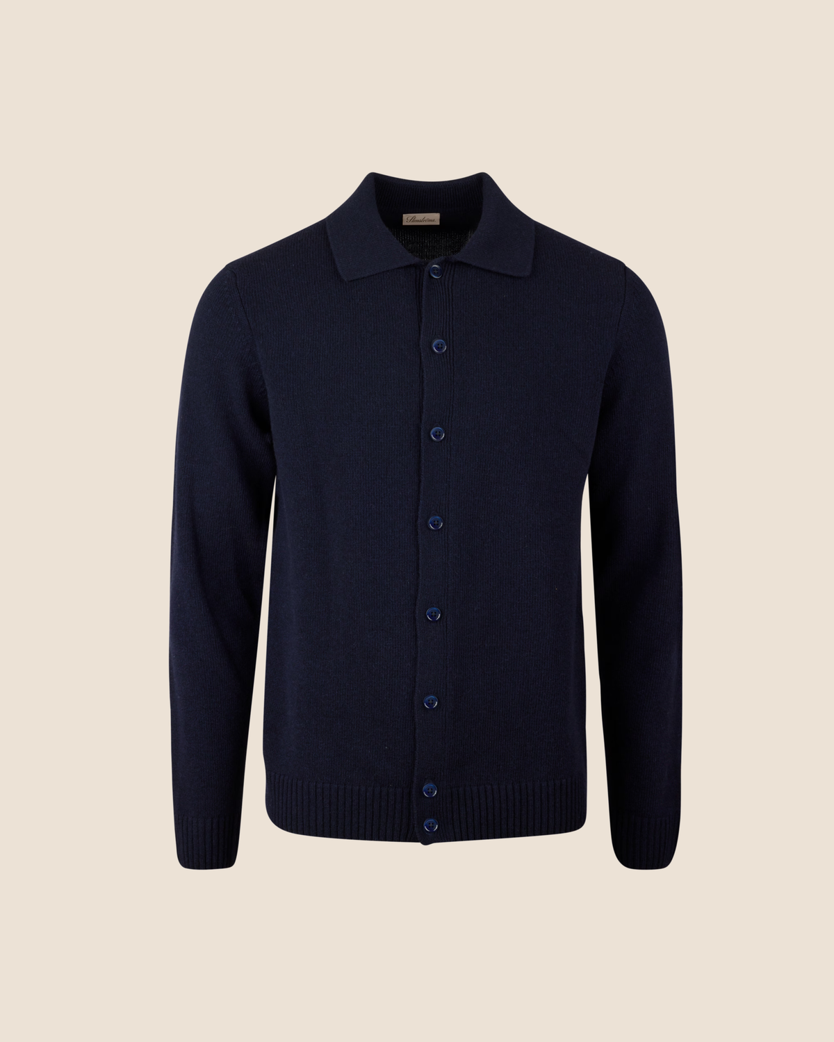 Cardigan merinoull polokrage - Navy