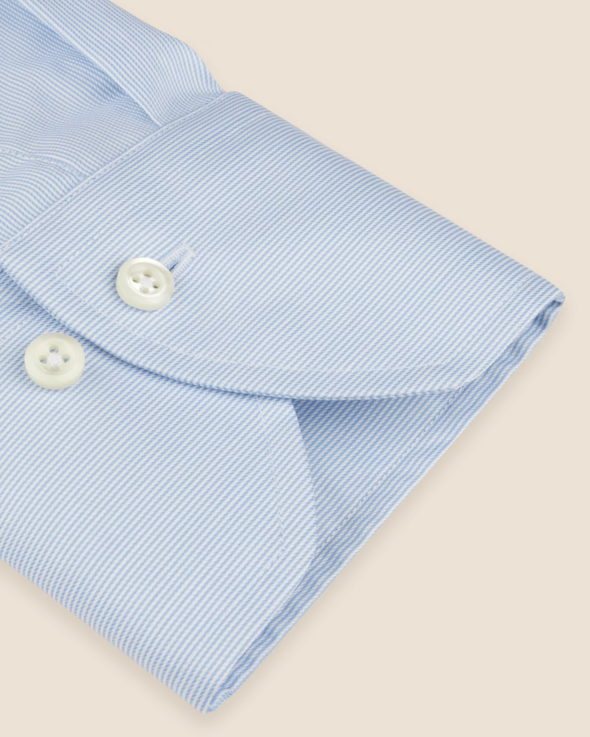 Stripet Twill Skjorte Slimline - Lys blå