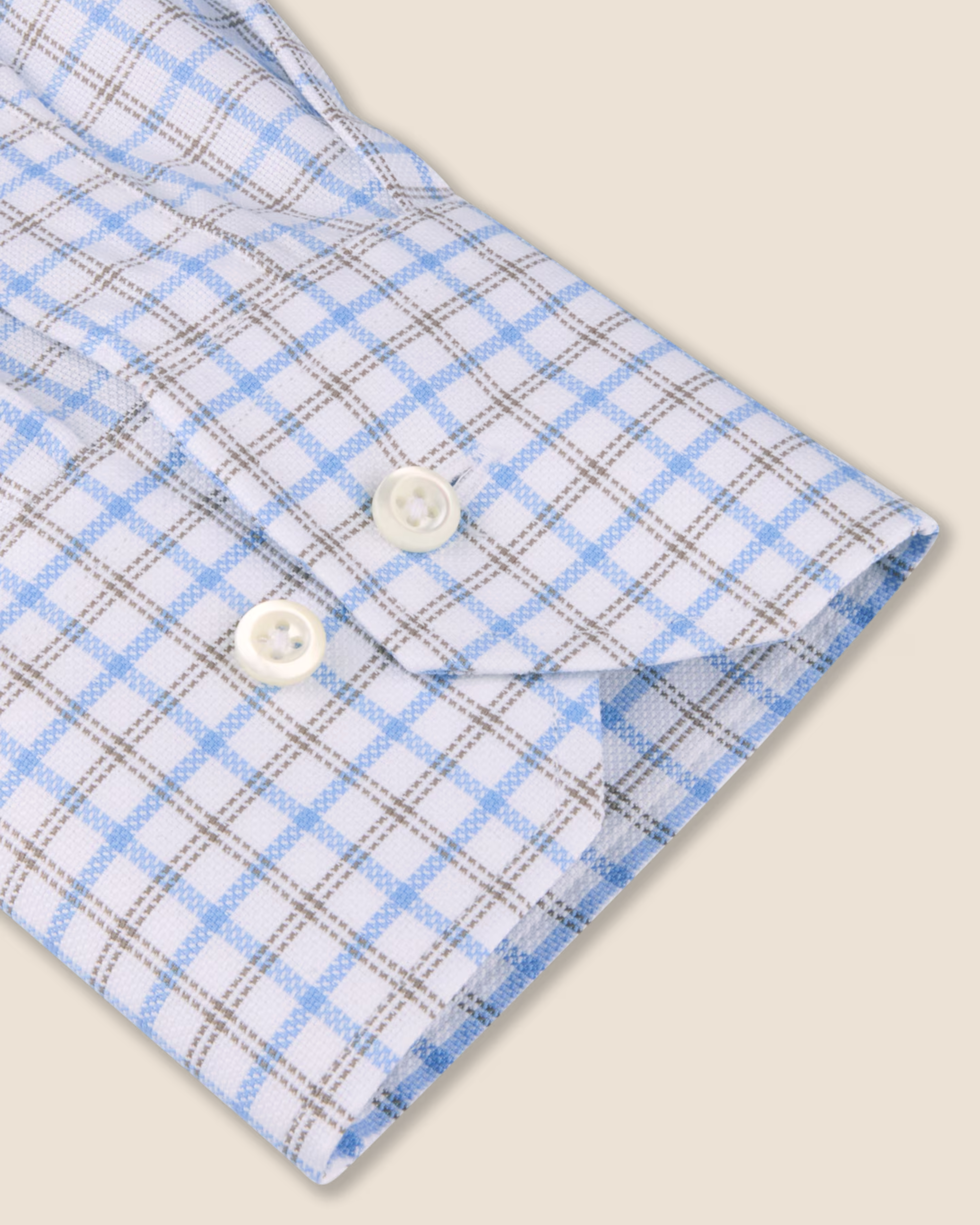 Regular Skjorte Rutet - Lys blå