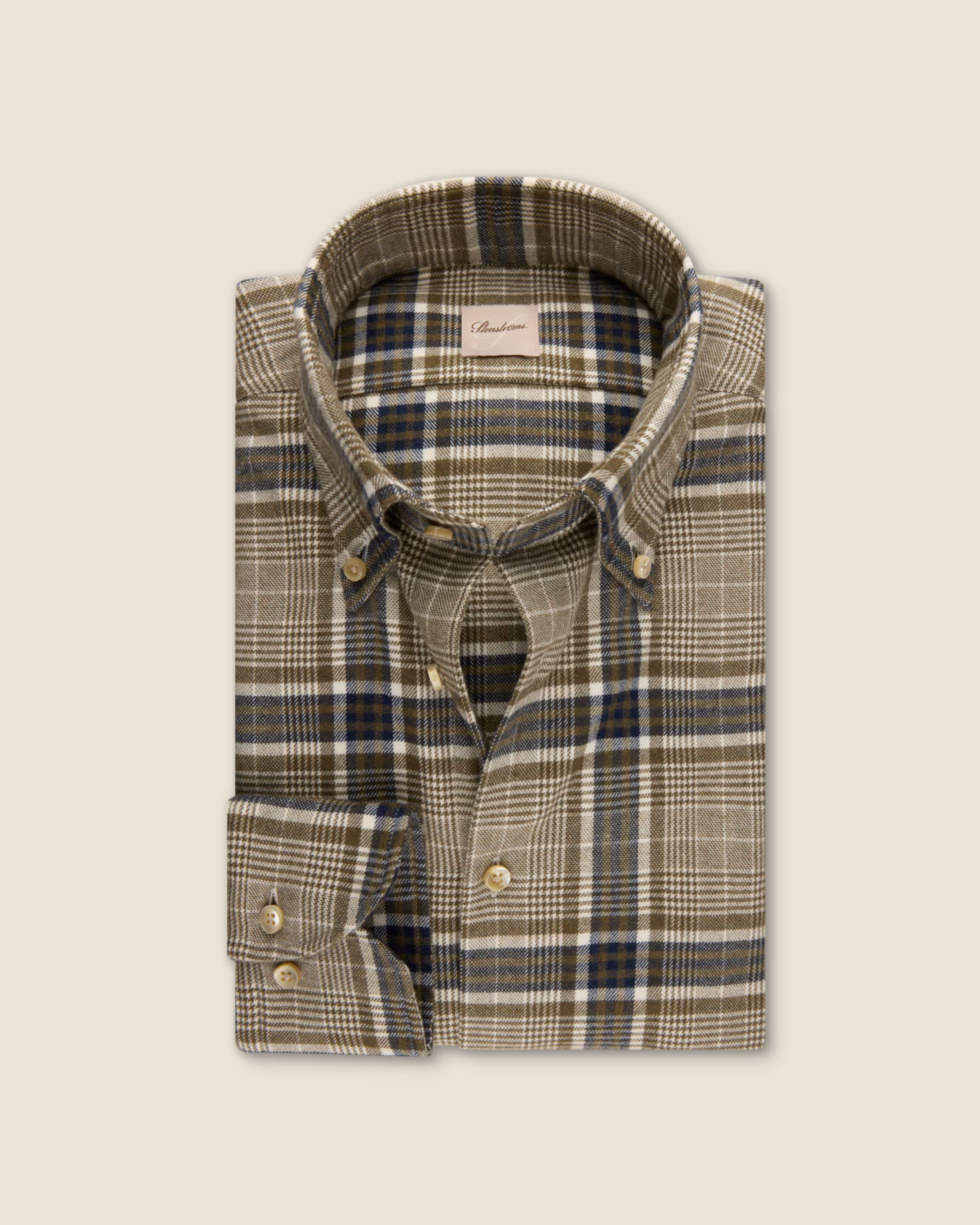 Regular Flanell Skjorte Rutet - Grønn