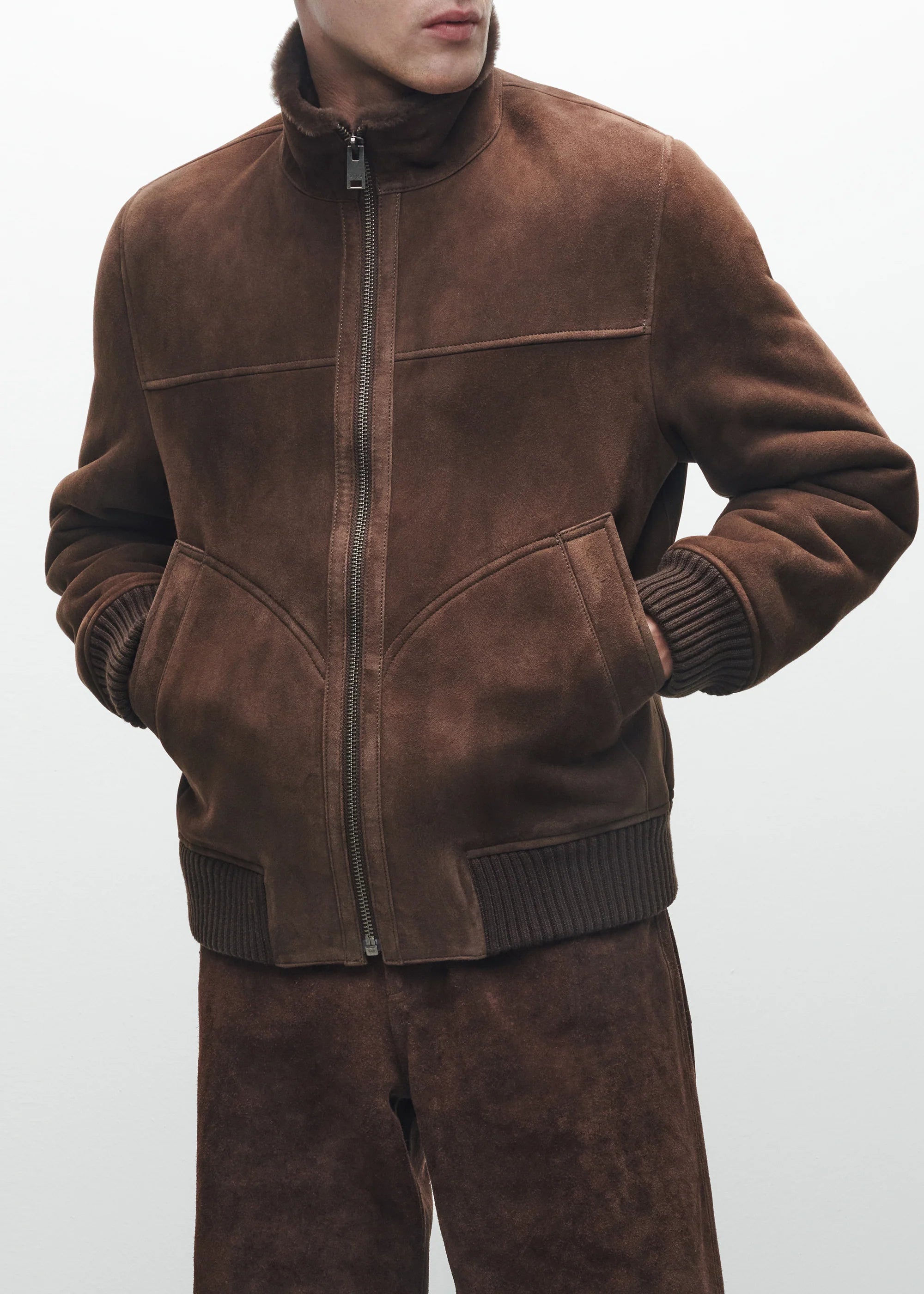 Semsket Skinnjakke - Mørkebrun-Arma-www.gunnaroye.no