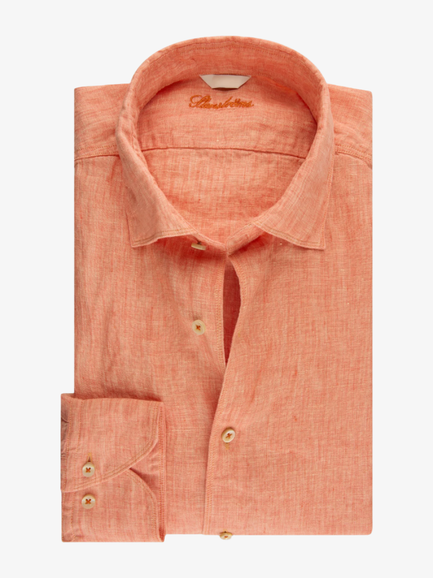 Linskjorte Fitted Body - Oransje