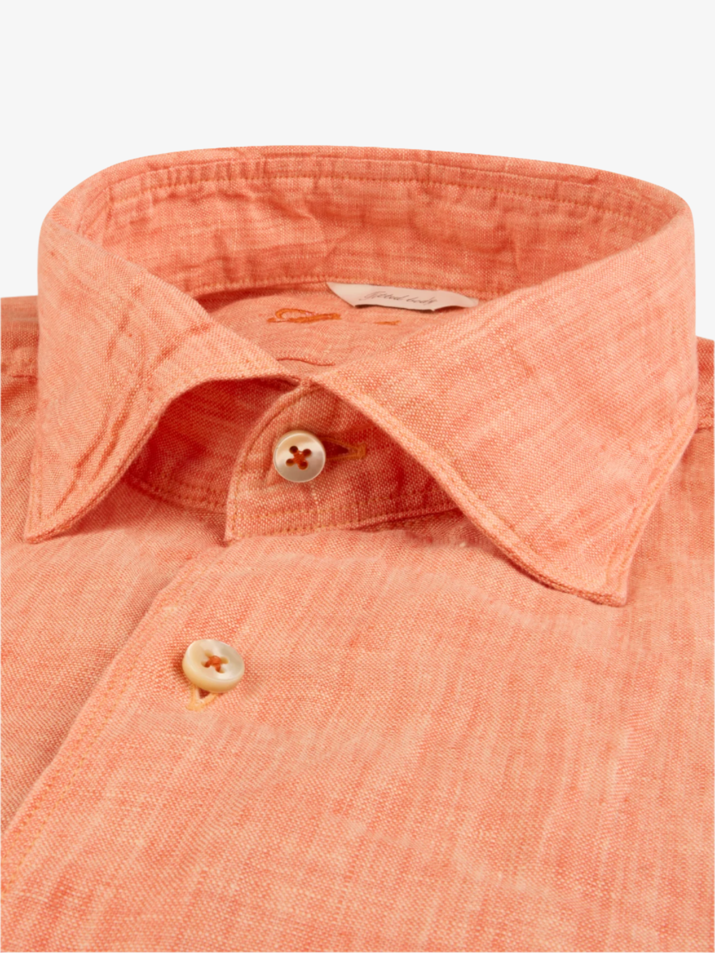 Linskjorte Fitted Body - Oransje