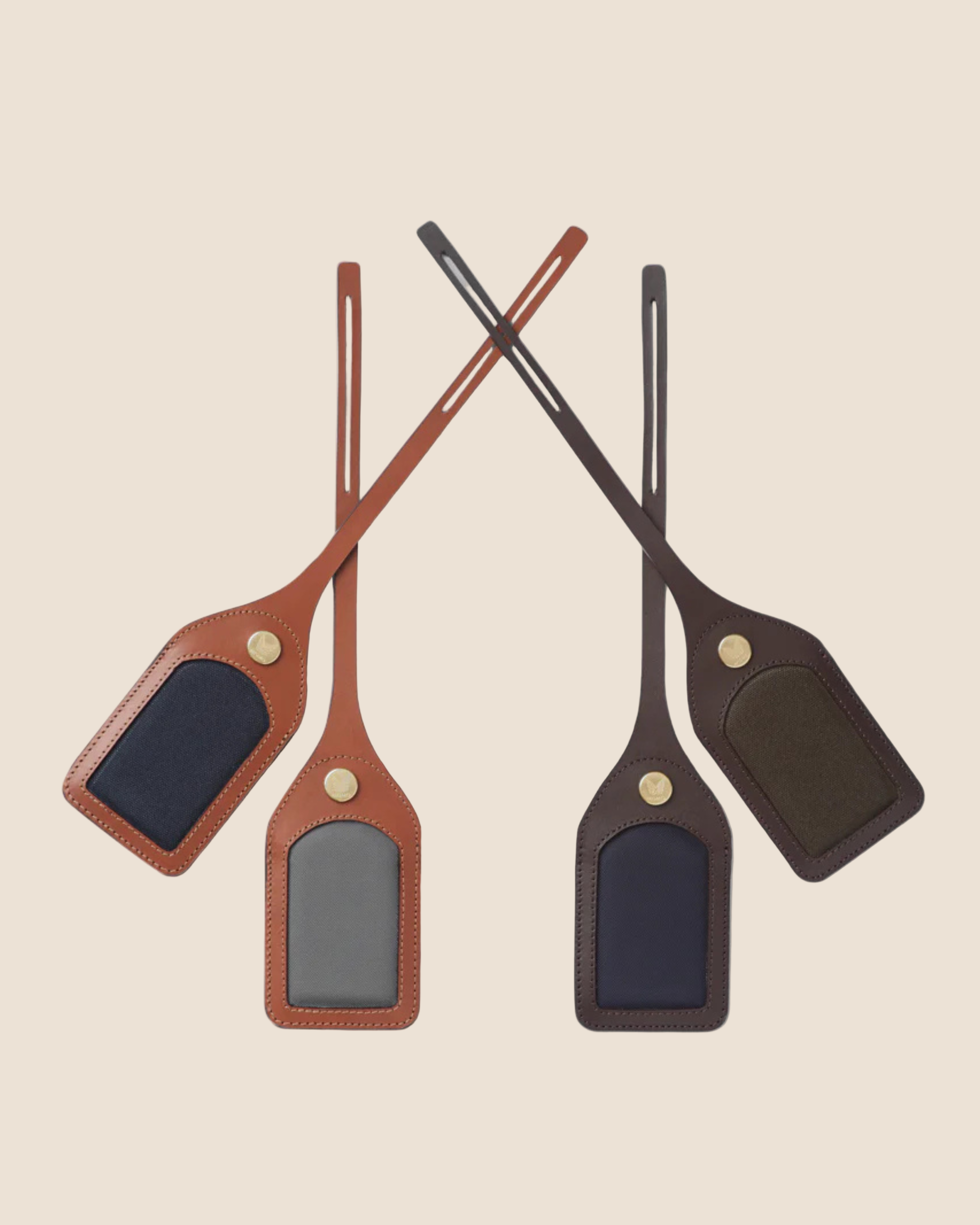 Luggage Tag - Army/dark brown