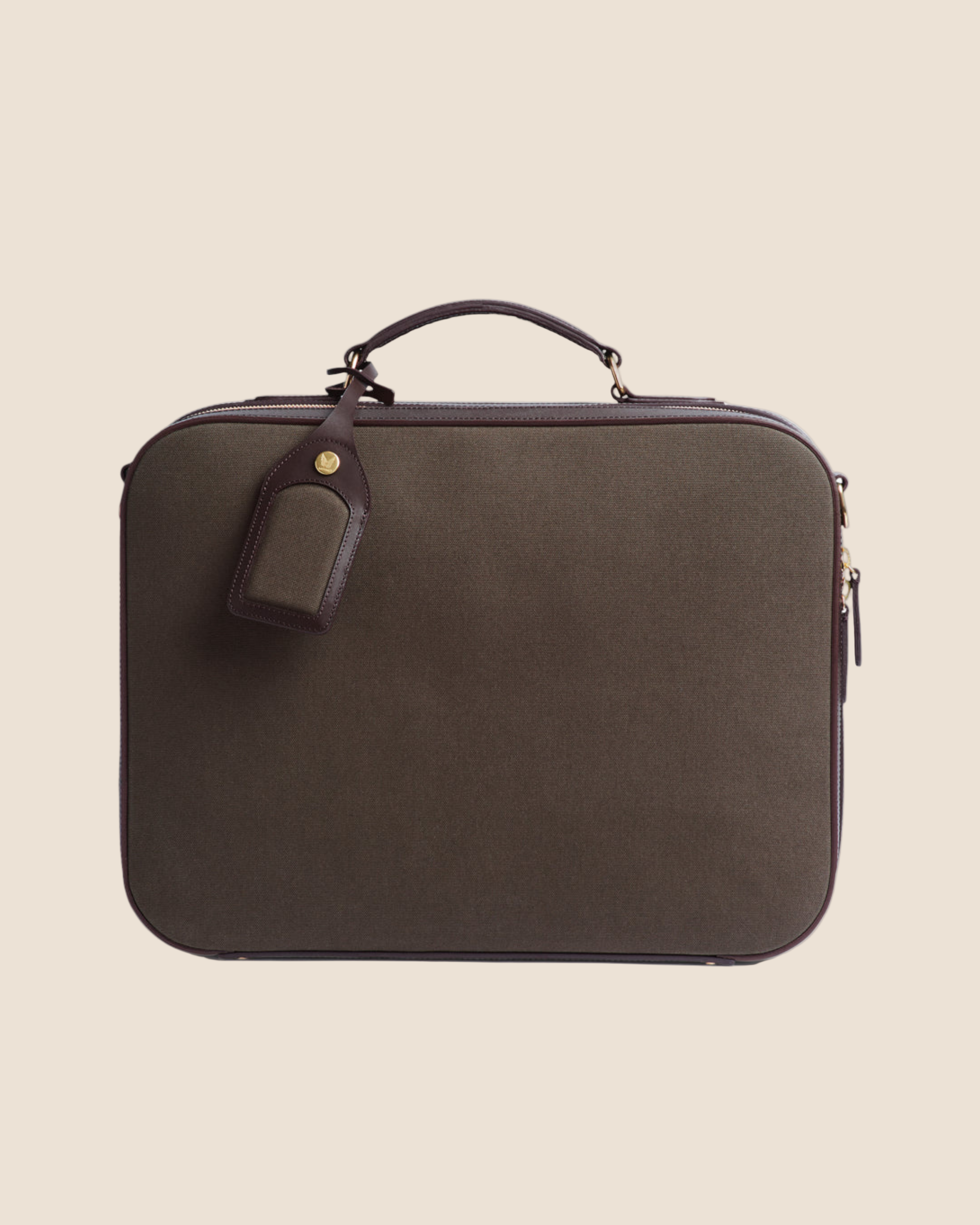 Luggage Tag - Army/dark brown