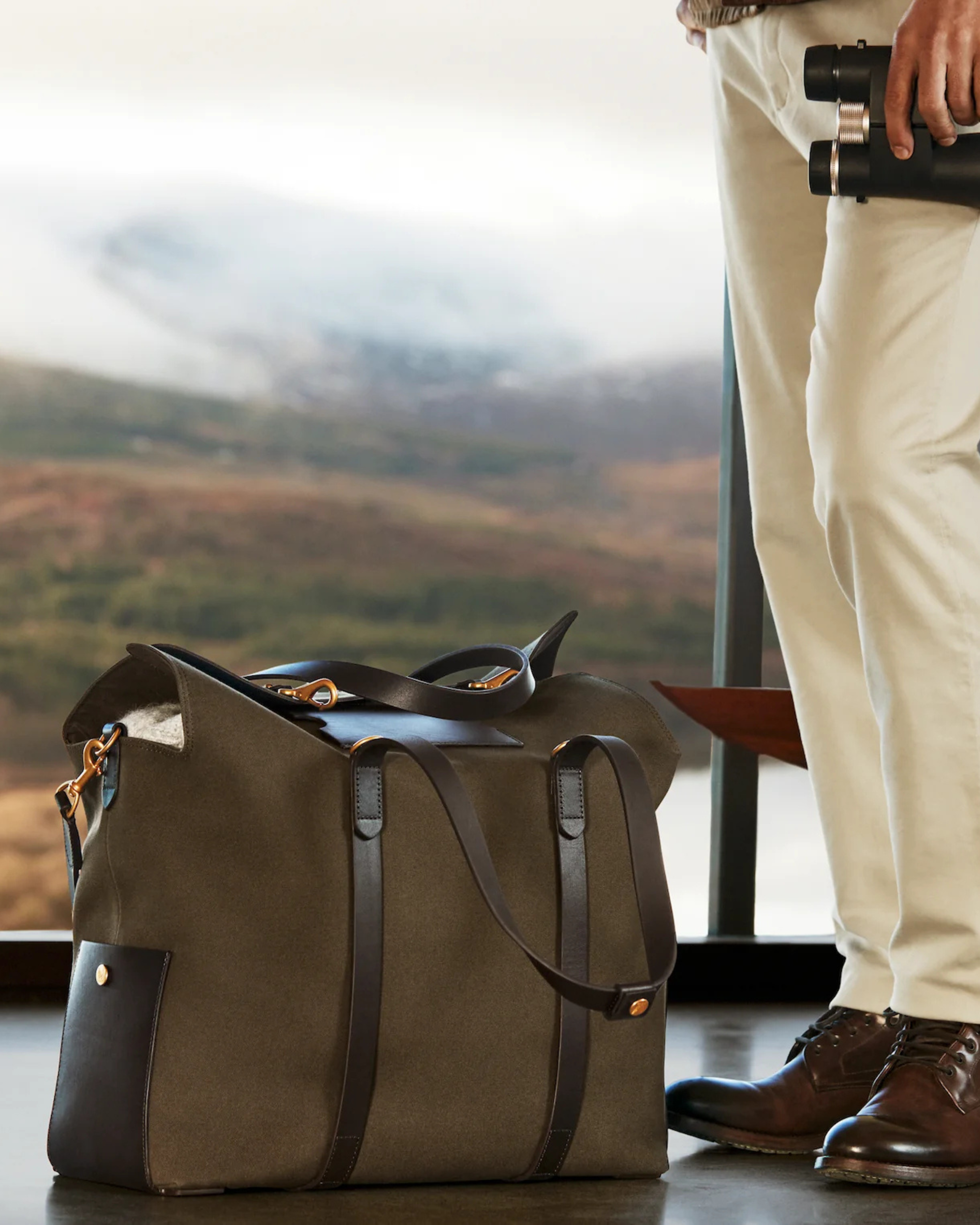 M/S Mega Tote Army/dark brown