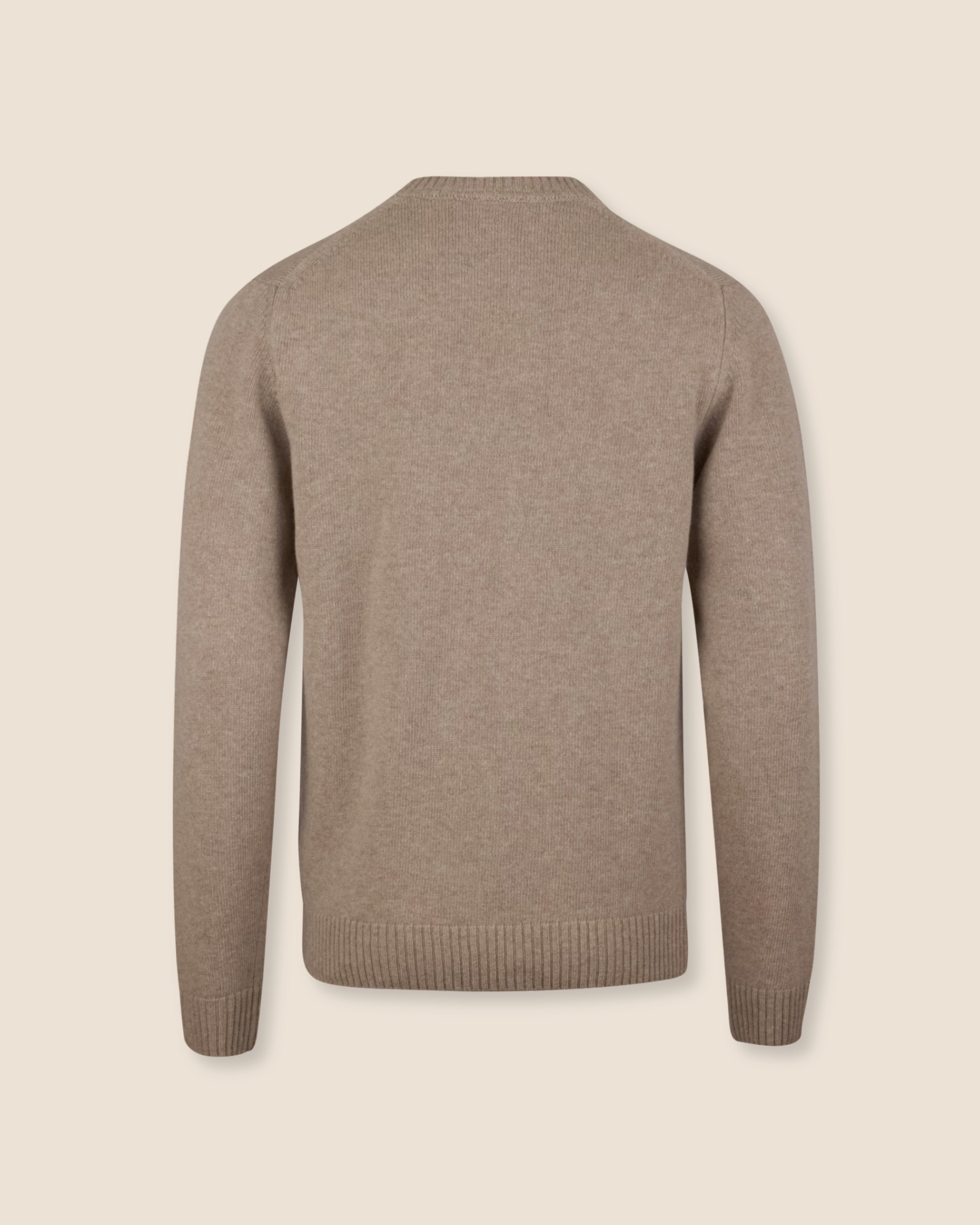 Merino Genser Rundhals - Beige