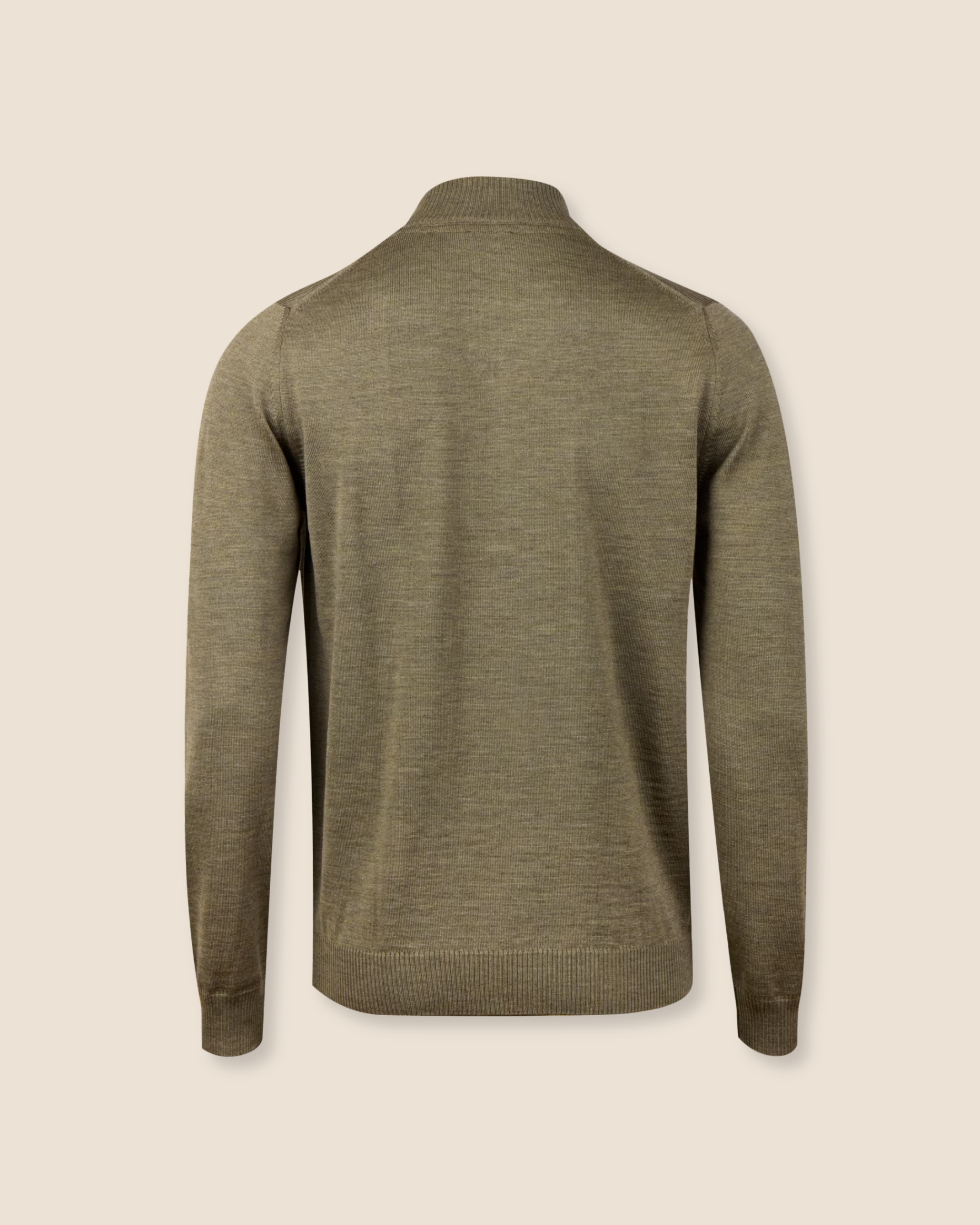 Merino Full Zip Cardigan - Oliven